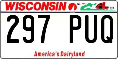 WI license plate 297PUQ