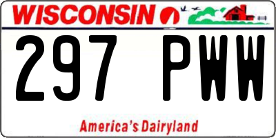 WI license plate 297PWW