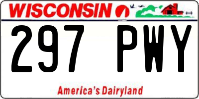 WI license plate 297PWY
