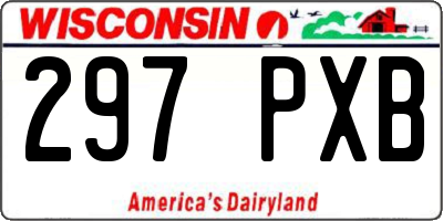WI license plate 297PXB