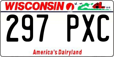 WI license plate 297PXC