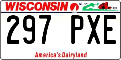 WI license plate 297PXE