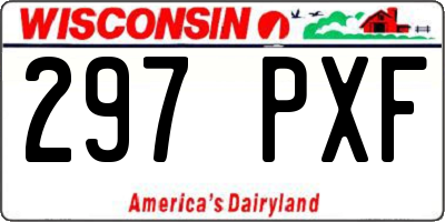 WI license plate 297PXF