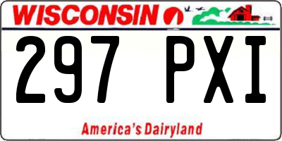 WI license plate 297PXI