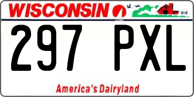 WI license plate 297PXL