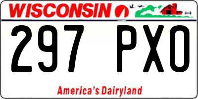 WI license plate 297PXO