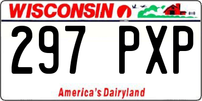 WI license plate 297PXP
