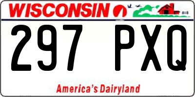 WI license plate 297PXQ