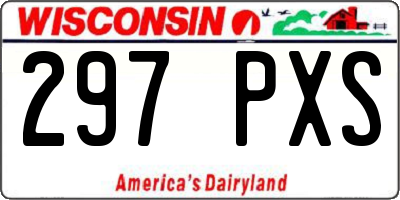 WI license plate 297PXS