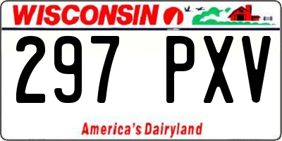 WI license plate 297PXV