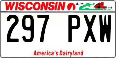 WI license plate 297PXW