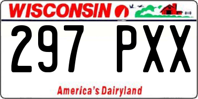WI license plate 297PXX