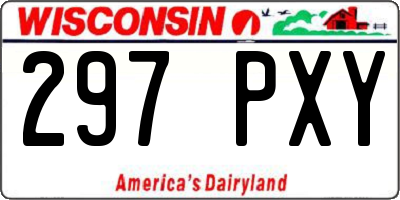 WI license plate 297PXY