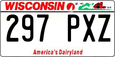 WI license plate 297PXZ
