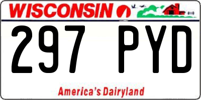 WI license plate 297PYD