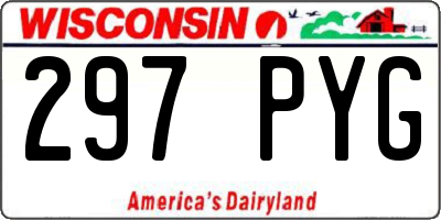 WI license plate 297PYG