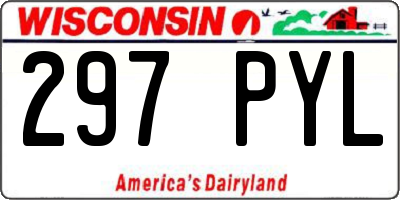 WI license plate 297PYL
