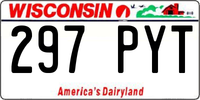 WI license plate 297PYT
