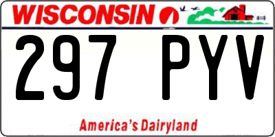 WI license plate 297PYV