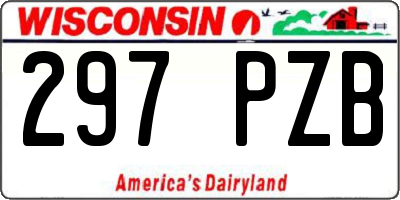 WI license plate 297PZB