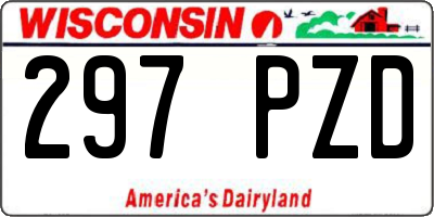 WI license plate 297PZD