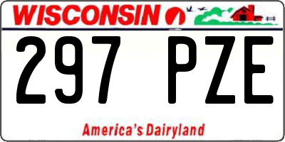 WI license plate 297PZE