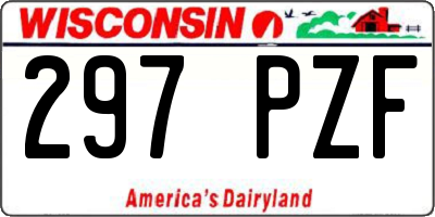 WI license plate 297PZF