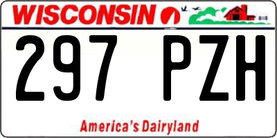 WI license plate 297PZH