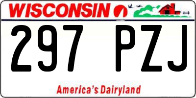 WI license plate 297PZJ