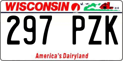WI license plate 297PZK
