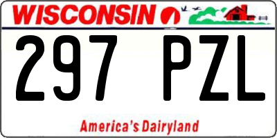 WI license plate 297PZL