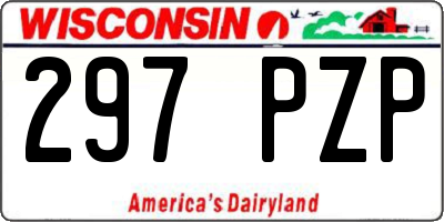 WI license plate 297PZP