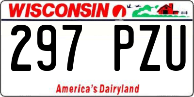 WI license plate 297PZU