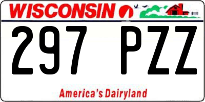 WI license plate 297PZZ