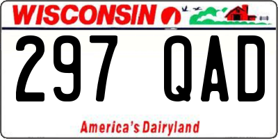 WI license plate 297QAD