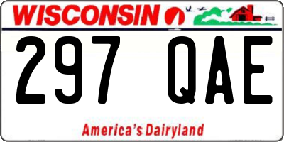 WI license plate 297QAE