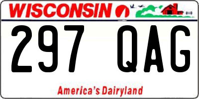 WI license plate 297QAG