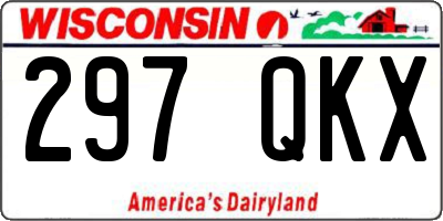 WI license plate 297QKX