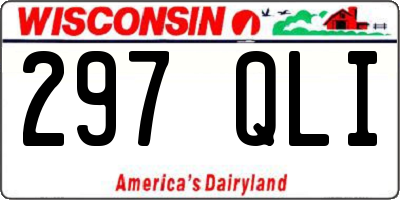 WI license plate 297QLI