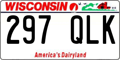 WI license plate 297QLK