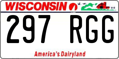 WI license plate 297RGG