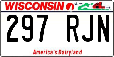 WI license plate 297RJN