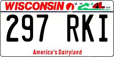 WI license plate 297RKI