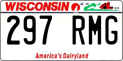WI license plate 297RMG
