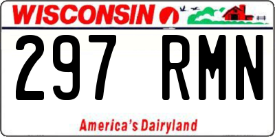 WI license plate 297RMN