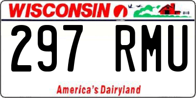 WI license plate 297RMU