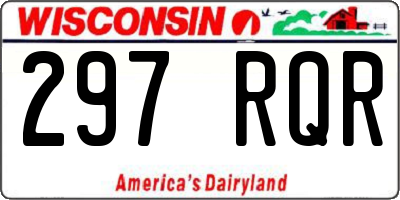 WI license plate 297RQR
