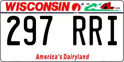 WI license plate 297RRI