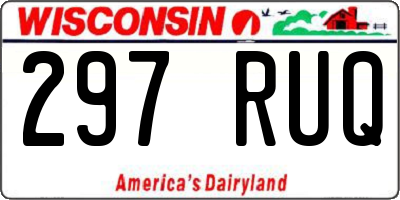 WI license plate 297RUQ