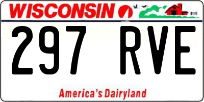 WI license plate 297RVE
